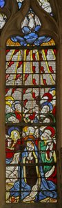 Window depicting the Apostles at Pentecost by French School